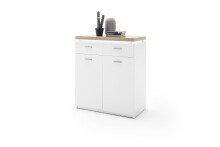 Kommode >Chalki< in Weiß - 85x98x44cm (BxHxT)