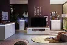 TV-Board >Chalki< in Weiß - 156x50x44cm (BxHxT)
