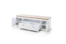 TV-Board >Chalki< in Weiß - 156x50x44cm (BxHxT)