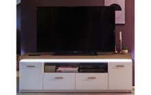 TV-Board >Chalki< in Weiß - 156x50x44cm (BxHxT)