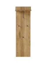Garderobenpaneel >Anacortes< in Eiche aus Massivholz - 42x135x20cm (BxHxT)