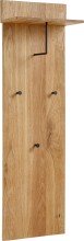 Garderobenpaneel >Anacortes< in Eiche aus Massivholz - 42x135x20cm (BxHxT)