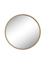 Wandspiegel >Anacortes< in Eiche aus Massivholz,Spiegelglas - 75x75cm (BxT)