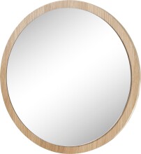 Wandspiegel >Anacortes< in Eiche aus Massivholz,Spiegelglas - 40x40cm (BxT)