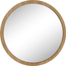 Wandspiegel >Anacortes< in Eiche aus Massivholz,Spiegelglas - 40x40cm (BxT)