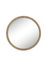 Wandspiegel >Anacortes< in Eiche aus Massivholz,Spiegelglas - 40x40cm (BxT)