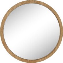 Wandspiegel >Anacortes< in Eiche aus Massivholz,Spiegelglas - 40x40cm (BxT)