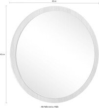 Wandspiegel >Anacortes< in Eiche aus Massivholz,Spiegelglas - 40x40cm (BxT)