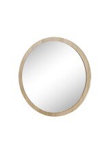 Wandspiegel >Anacortes< in Eiche aus Massivholz,Spiegelglas - 40x40cm (BxT)
