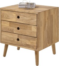 Kommode >Anacortes< in Eiche aus Massivholz - 42x42x35cm (BxHxT)