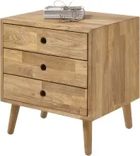 Kommode >Anacortes< in Eiche aus Massivholz - 42x42x35cm (BxHxT)