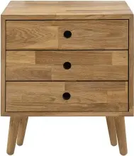 Kommode >Anacortes< in Eiche aus Massivholz - 42x42x35cm (BxHxT)