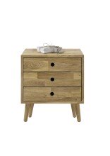 Kommode >Anacortes< in Eiche aus Massivholz - 42x42x35cm (BxHxT)
