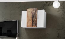 Hängeschrank >Catania< in Weiß-Hochglanz - 90x65,5x38cm (BxHxT)