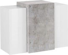 Hängeschrank >Catania< in Weiß-Hochglanz - 90x65,5x38cm (BxHxT)