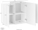 Hängeschrank >Catania< in Weiß-Hochglanz - 90x65,5x38cm (BxHxT)