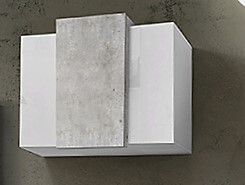 Hängeschrank >Catania< in Weiß-Hochglanz - 90x65,5x38cm (BxHxT)