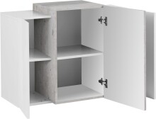 Hängeschrank >Catania< in Weiß-Hochglanz - 90x65,5x38cm (BxHxT)