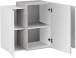 Hängeschrank >Catania< in Weiß-Hochglanz - 90x65,5x38cm (BxHxT)