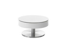 Couchtisch >Souli< in Weiß aus MDF,Metall,Glas - 79x40x79cm (BxHxT)