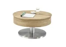 Couchtisch >Souli< in Asteiche aus MDF,Metall -...
