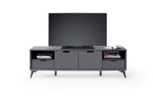 TV-Board >Nemea< in Grau matt - 180x60x40cm (BxHxT)