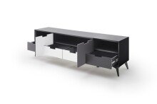 TV-Board >Nemea< in Grau matt - 180x60x40cm (BxHxT)