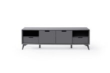 TV-Board >Nemea< in Grau matt - 180x60x40cm (BxHxT)