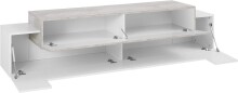 TV-Board >Catania< in Weiß-Hochglanz - 200x51,6x45cm (BxHxT)