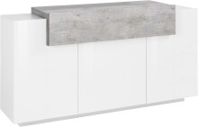 Sideboard >Catania< in Weiß-Hochglanz - 160x86x45cm (BxHxT)