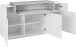 Sideboard >Catania< in Weiß-Hochglanz - 160x86x45cm (BxHxT)