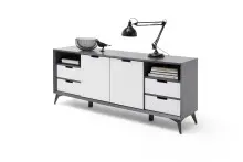 Sideboard >Nemea< in Grau matt - 180x73x40cm (BxHxT)