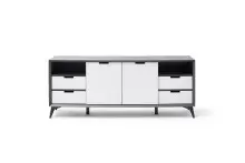Sideboard >Nemea< in Grau matt - 180x73x40cm (BxHxT)