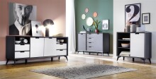 Sideboard >Nemea< in Grau matt - 180x73x40cm (BxHxT)