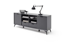 Sideboard >Nemea< in Grau matt - 180x73x40cm (BxHxT)