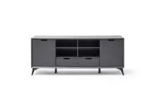 Sideboard >Nemea< in Grau matt - 180x73x40cm (BxHxT)