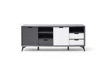 Sideboard >Nemea< in Grau matt - 180x73x40cm (BxHxT)