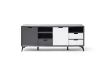 Sideboard >Nemea< in Grau matt - 180x73x40cm (BxHxT)