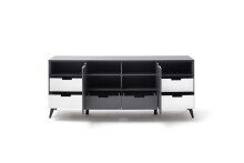 Sideboard >Nemea< in Grau matt - 180x73x40cm (BxHxT)