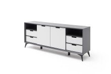 Sideboard >Nemea< in Grau matt - 180x73x40cm (BxHxT)