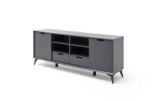 Sideboard >Nemea< in Grau matt - 180x73x40cm (BxHxT)