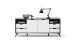 Sideboard >Nemea< in Grau matt - 180x73x40cm (BxHxT)