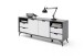 Sideboard >Nemea< in Grau matt - 180x73x40cm (BxHxT)