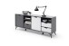 Sideboard >Nemea< in Grau matt - 180x73x40cm (BxHxT)