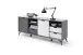 Sideboard >Nemea< in Grau matt - 180x73x40cm (BxHxT)