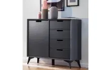 Highboard >Nemea< in Grau matt - 93x92x40cm (BxHxT)