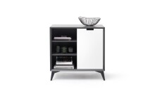 Highboard >Nemea< in Grau matt - 93x92x40cm (BxHxT)