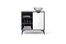 Highboard >Nemea< in Grau matt - 93x92x40cm (BxHxT)