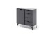 Highboard >Nemea< in Grau matt - 93x92x40cm (BxHxT)