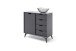 Highboard >Nemea< in Grau matt - 93x92x40cm (BxHxT)